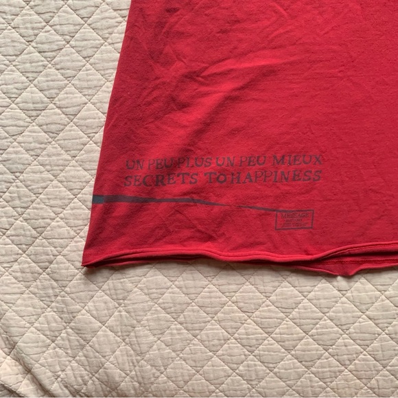 MESSAGE FACTORY - RED Tunic sleeveless  A-line dress with bird print - medium - Picture 10 of 12